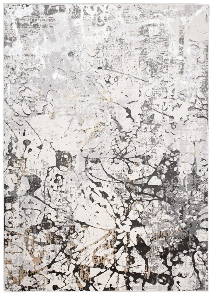 Tapis Golden Gris Crème Abstrait