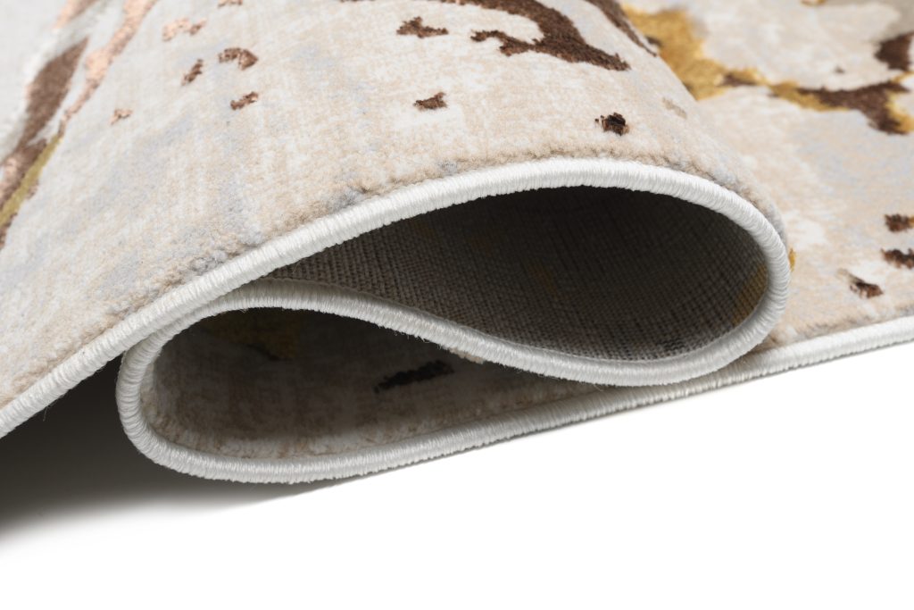 Tapis Golden Crème Or Abstrait