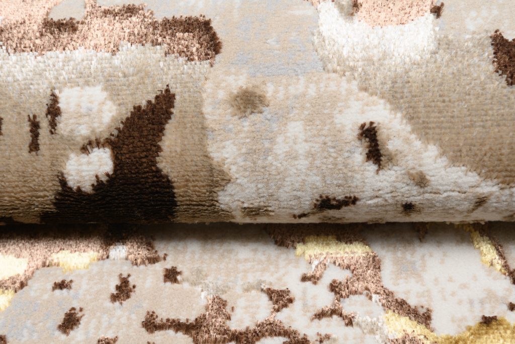 Tapis Golden Crème Or Abstrait