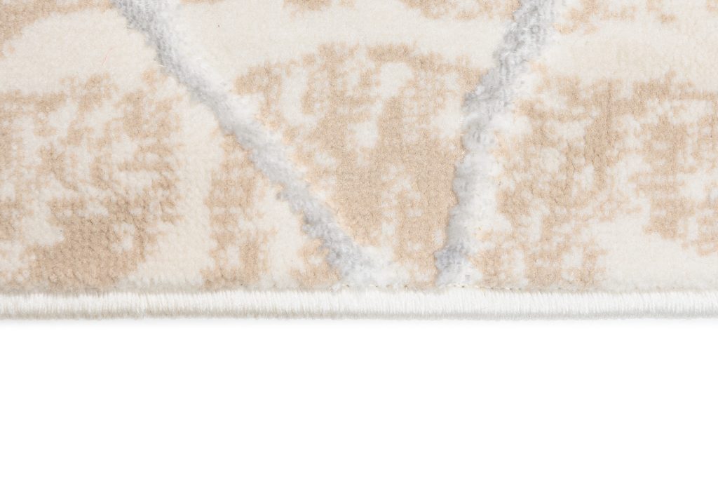 Tapis Golden Beige Or Marron Lignes