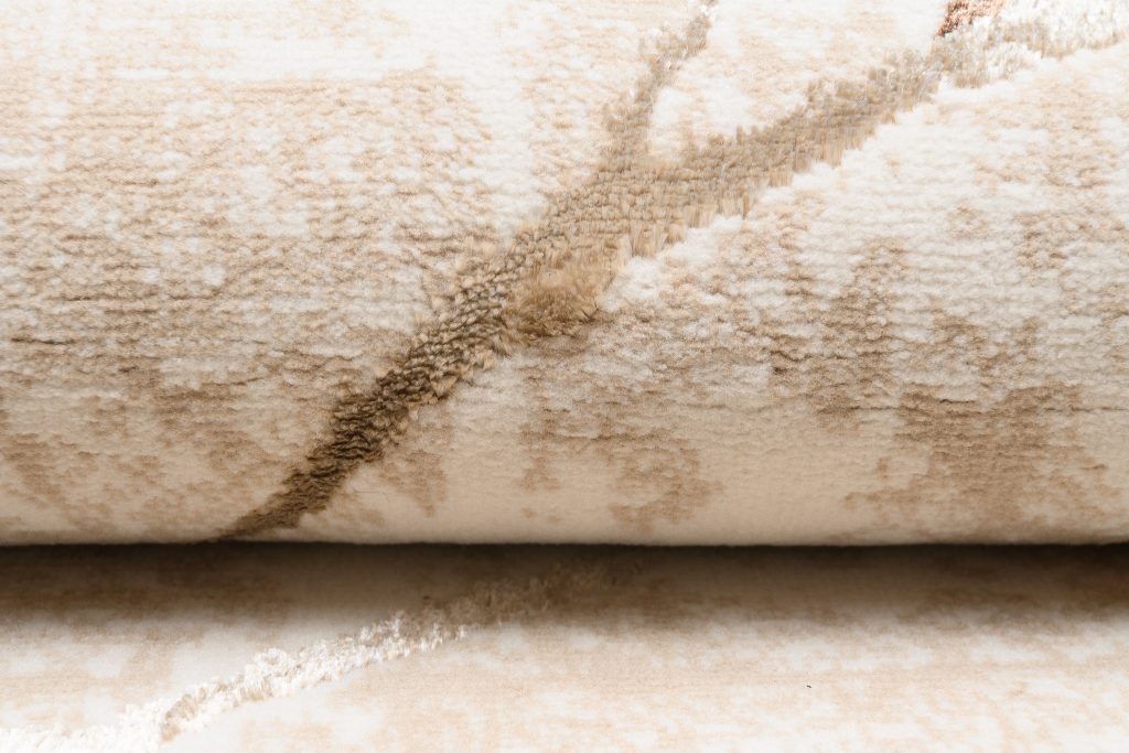 Tapis Golden Beige Or Marron Lignes