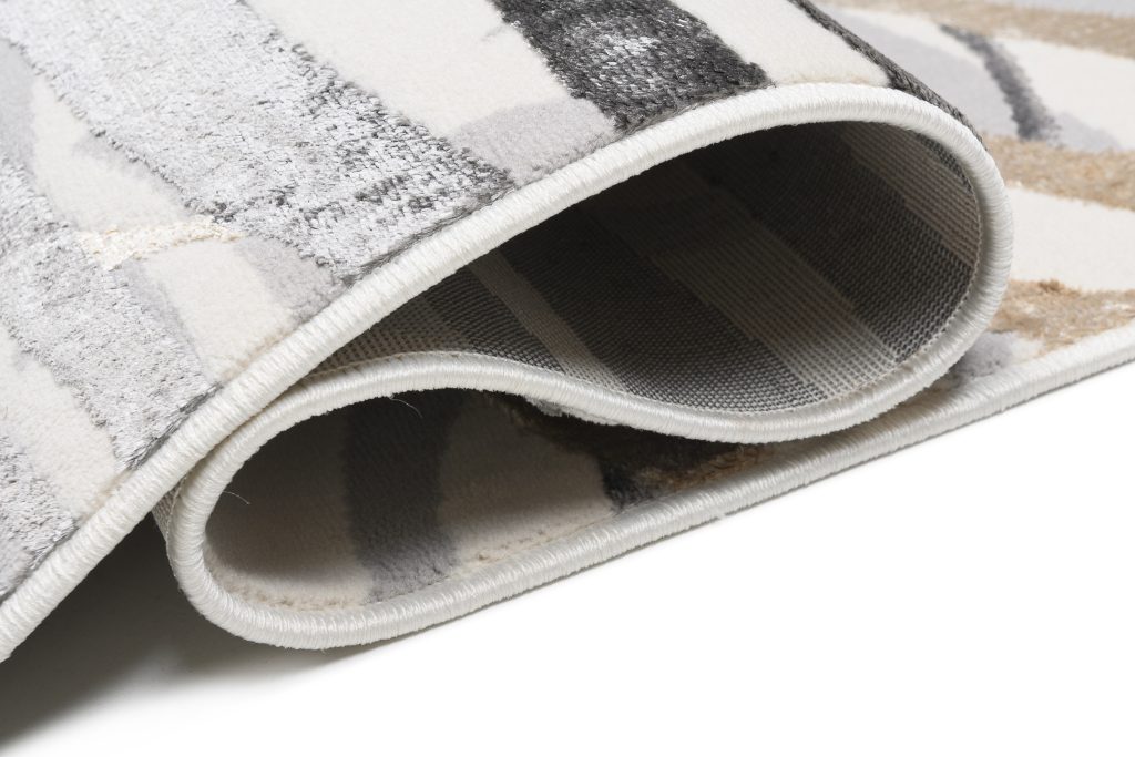 Tapis Golden Crème Gris Beige Feuilles