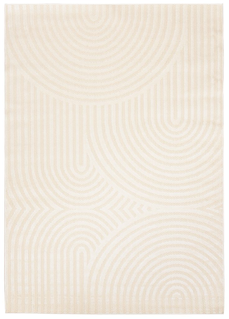 Tapis Extérieur Patio Crème Moderne