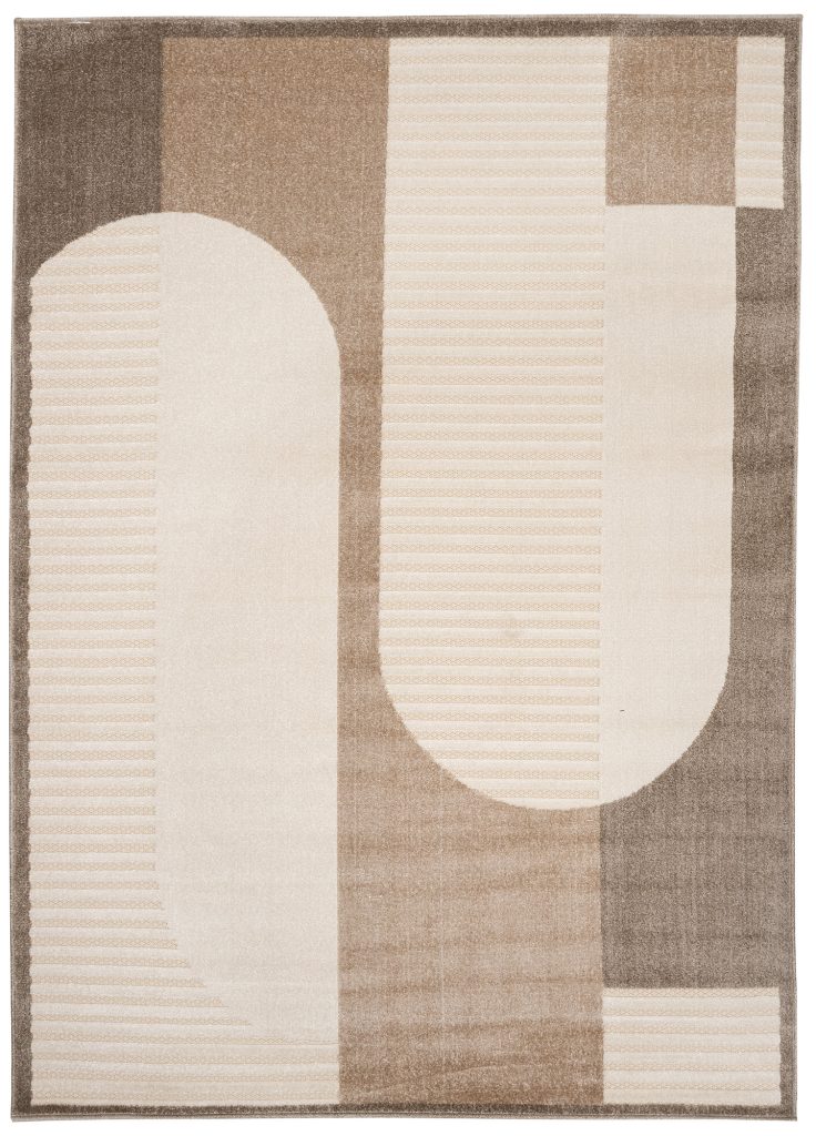 Tapis Extérieur Patio Crème Marron