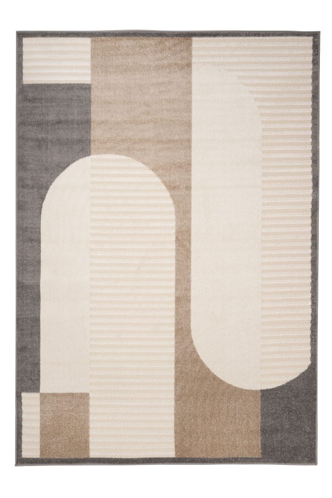 Tapis Extérieur Patio Crème Marron Gris