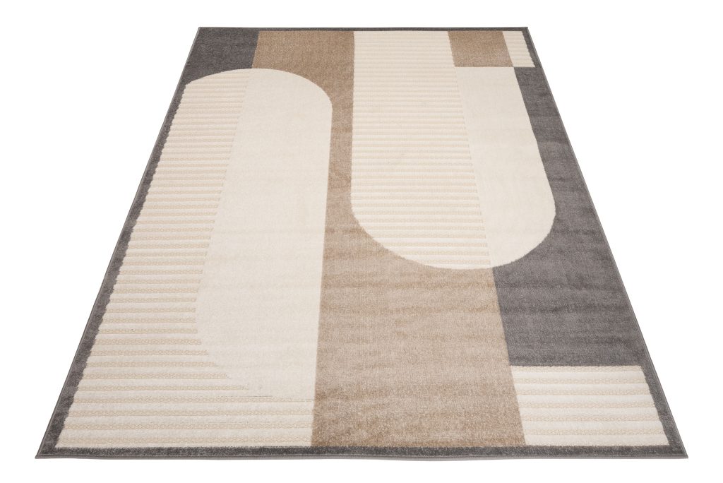 Tapis Extérieur Patio Crème Marron Gris