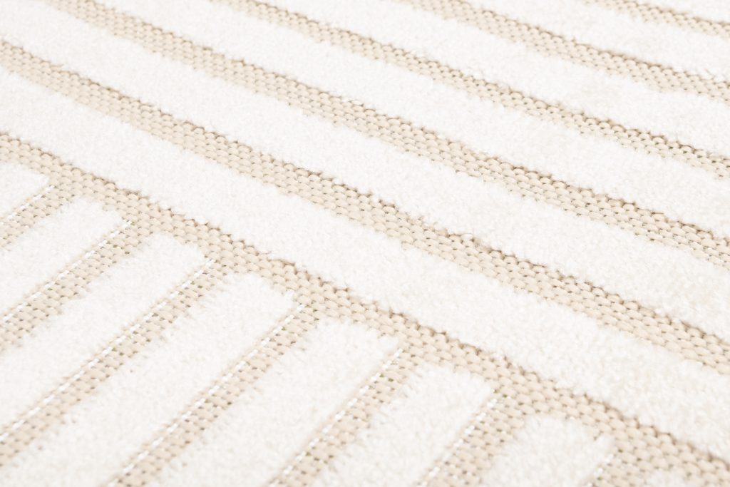 Tapis Extérieur Patio Crème Géométrique