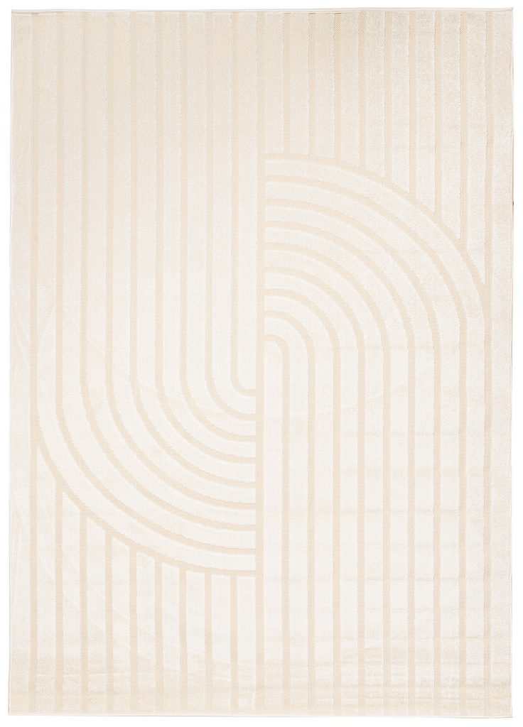 Tapis Extérieur Patio Crème Rayé