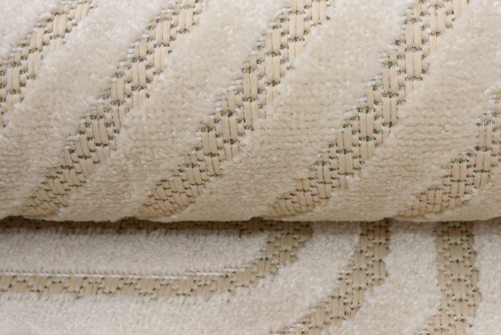Tapis Extérieur Patio Crème Lignes