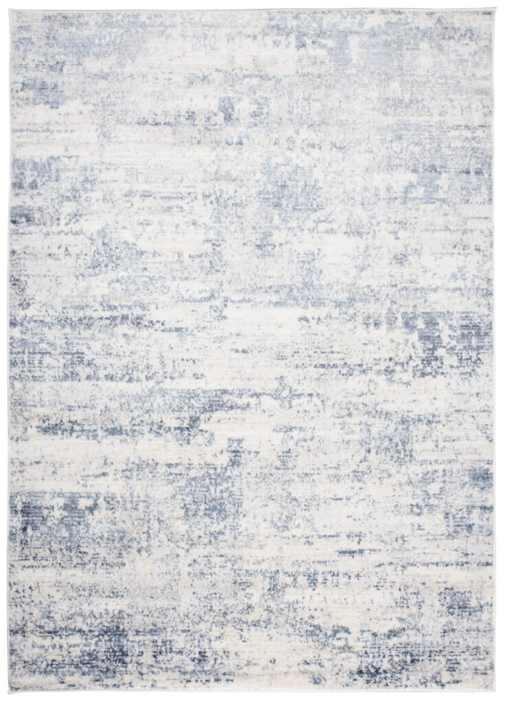 Tapis Sky Bleu Crème Abstrait Rayures