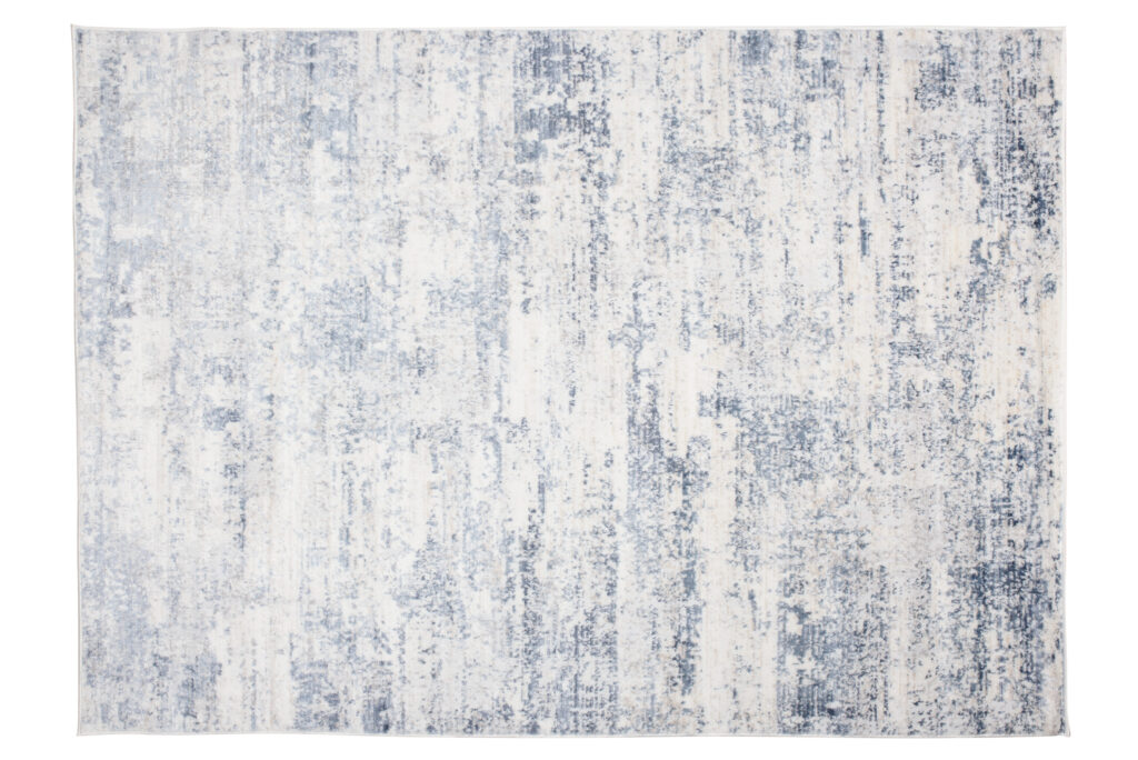 Tapis Sky Bleu Crème Abstrait Rayures