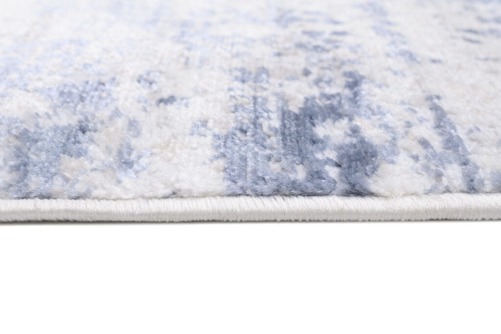 Tapis Sky Bleu Crème Abstrait Rayures