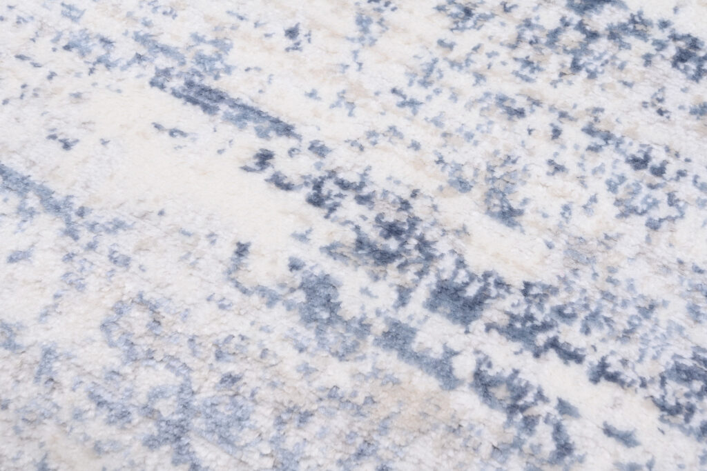Tapis Sky Bleu Crème Abstrait Rayures