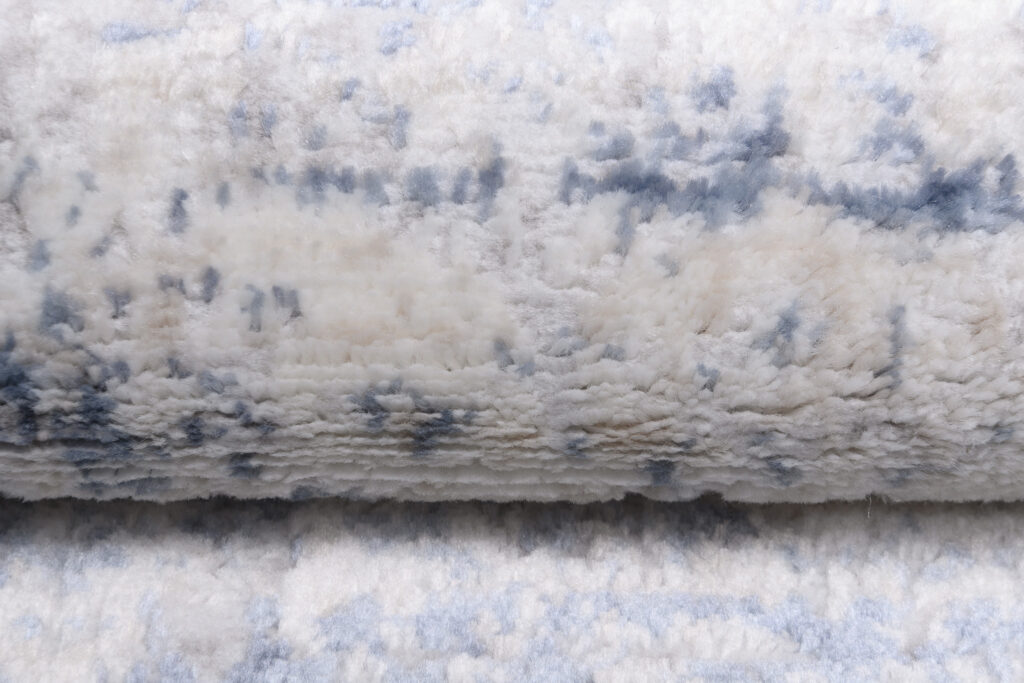 Tapis Sky Bleu Crème Abstrait Rayures