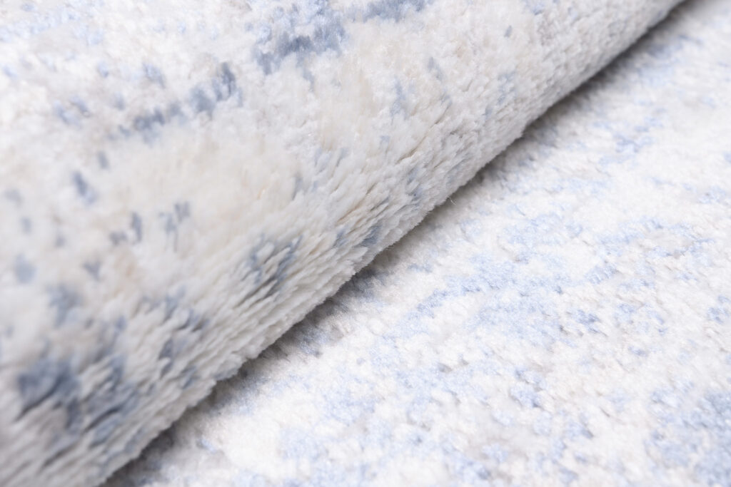 Tapis Sky Bleu Crème Abstrait Rayures