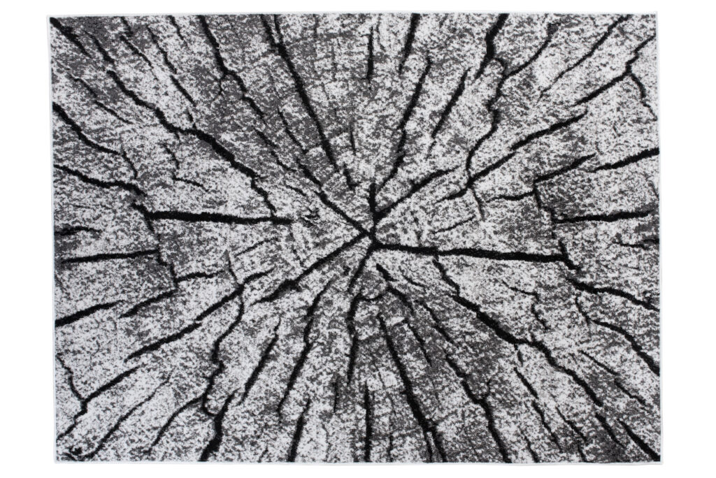 Tapis Luxury Gris Noir Bois Lignes