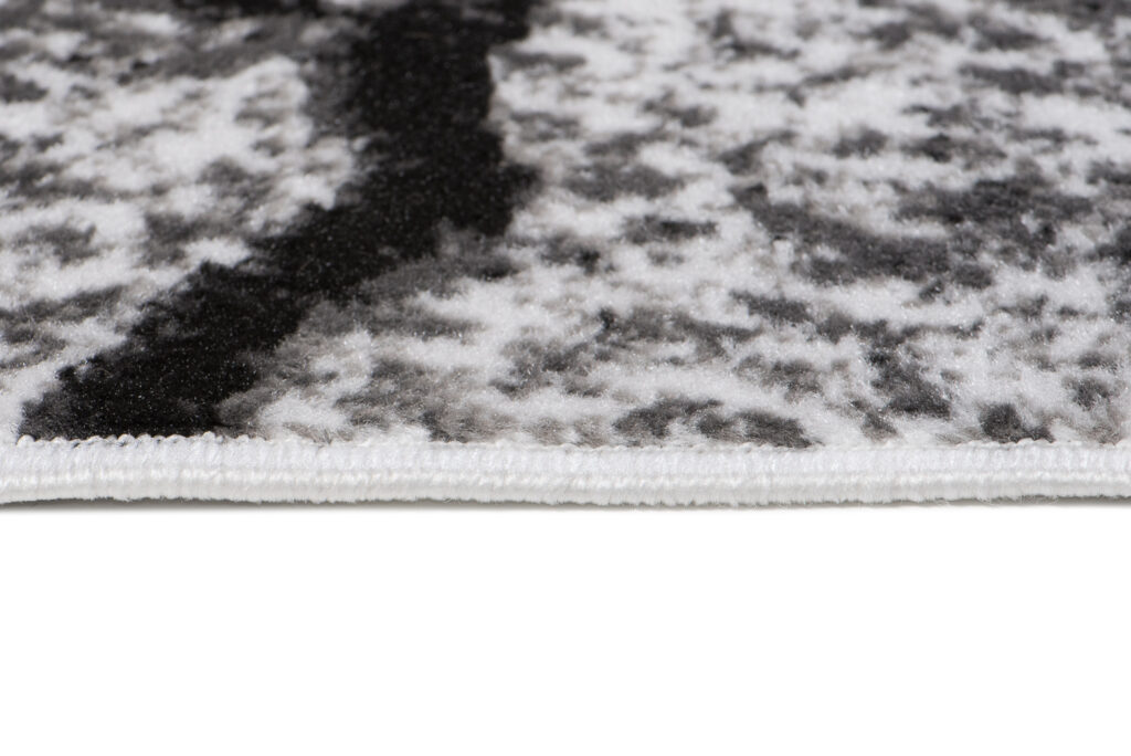Tapis Luxury Gris Noir Bois Lignes