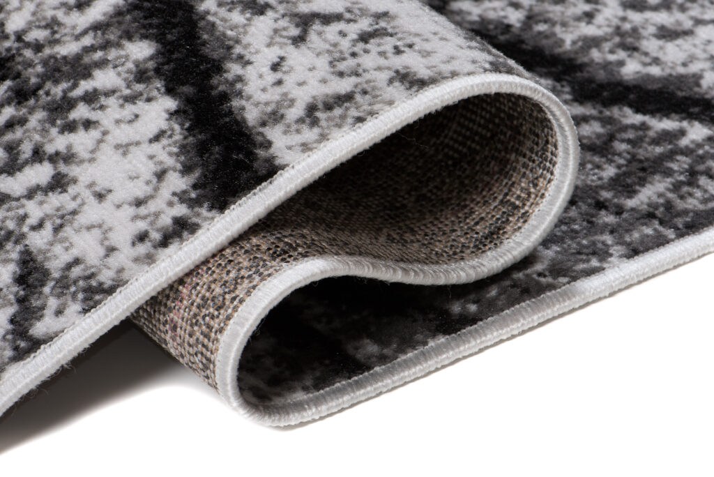 Tapis Luxury Gris Noir Bois Lignes