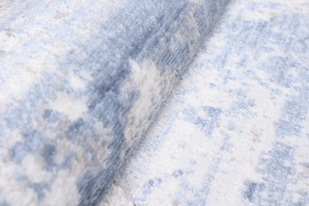Tapis Sky Bleu Gris Moderne Abstrait