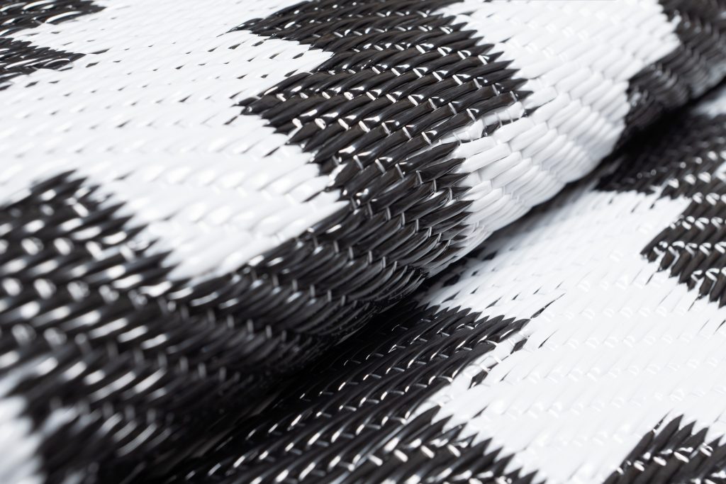 Tapis Ibiza Extérieur Réversible Imperméable Noir Blanc