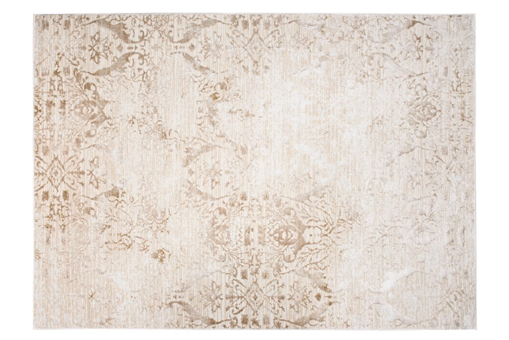 Tapis Hera Crème Beige Ornamental Vintage Effet 3D