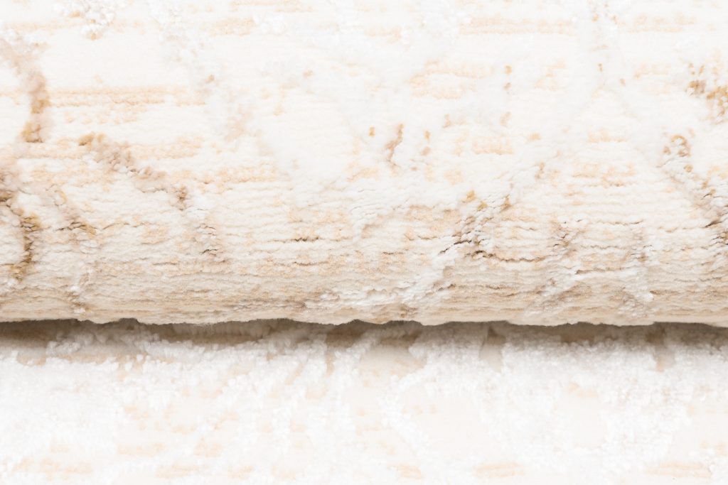 Tapis Hera Crème Beige Ornamental Vintage Effet 3D