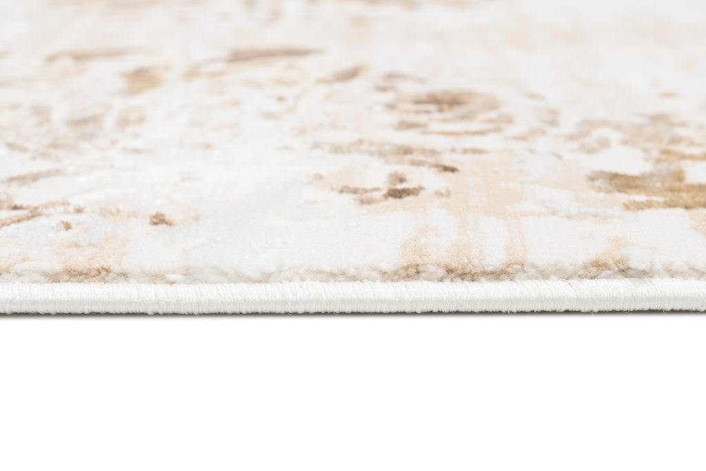 Tapis Hera Vintage Beige Crème Moucheté Effet 3D