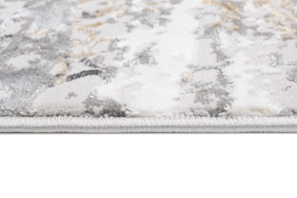 Tapis Hera Gris Crème Beige Moucheté Effet 3D
