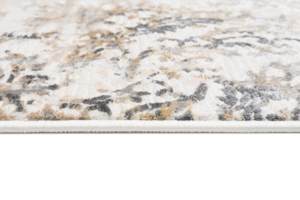Tapis Hera Crème Beige Gris Ornamental Effet 3D