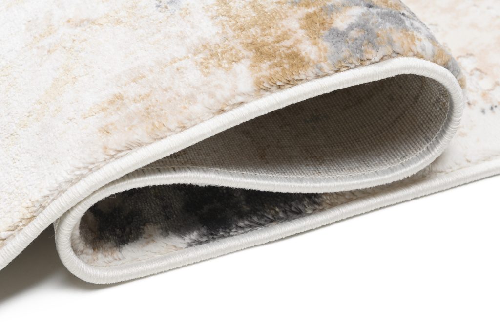 Tapis Hera Crème Beige Foncé Gris Moucheté Effet 3D
