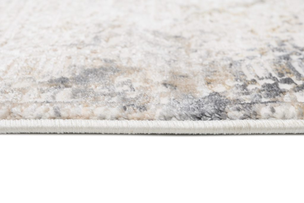 Tapis Hera Crème Beige Gris Ethnique Effet 3D