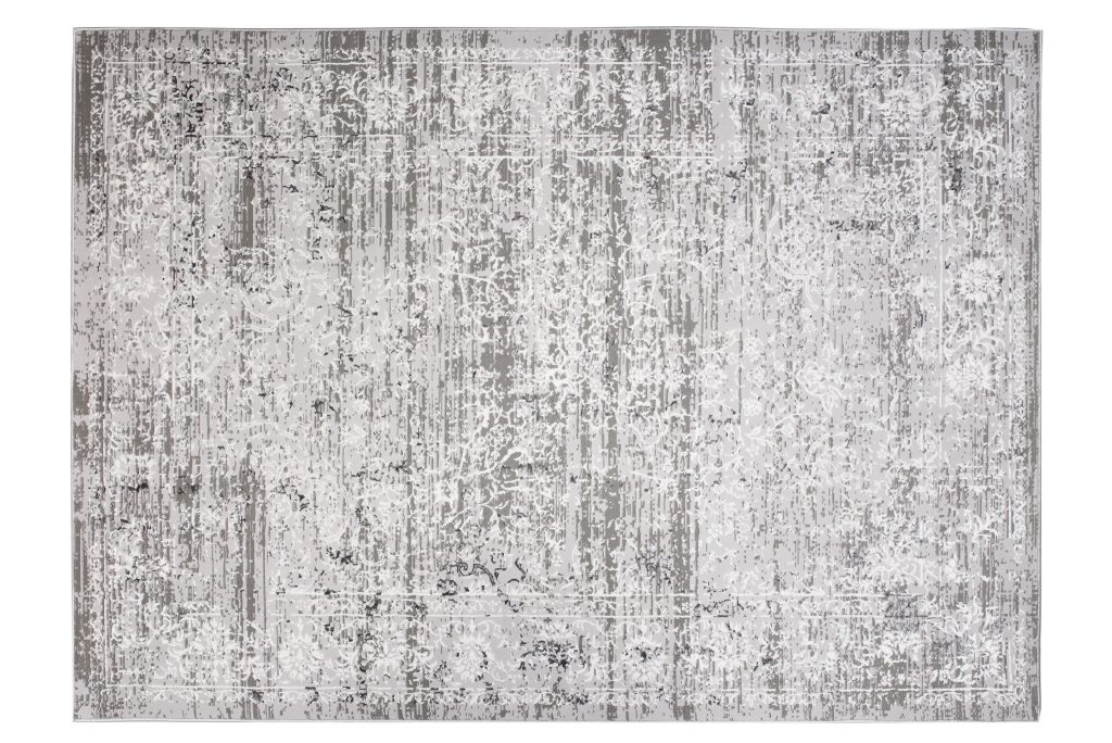 Tapis Hera Gris Foncé Crème Ornamental Effet 3D
