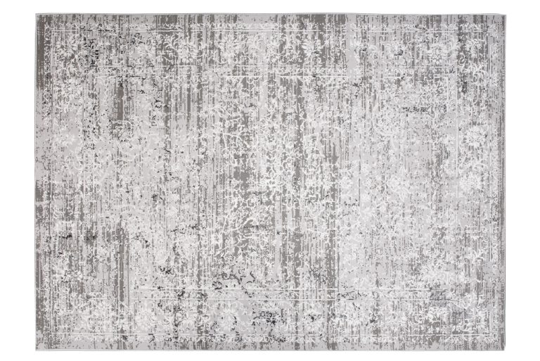 Tapis Hera Gris Foncé Crème Ornamental Effet 3D