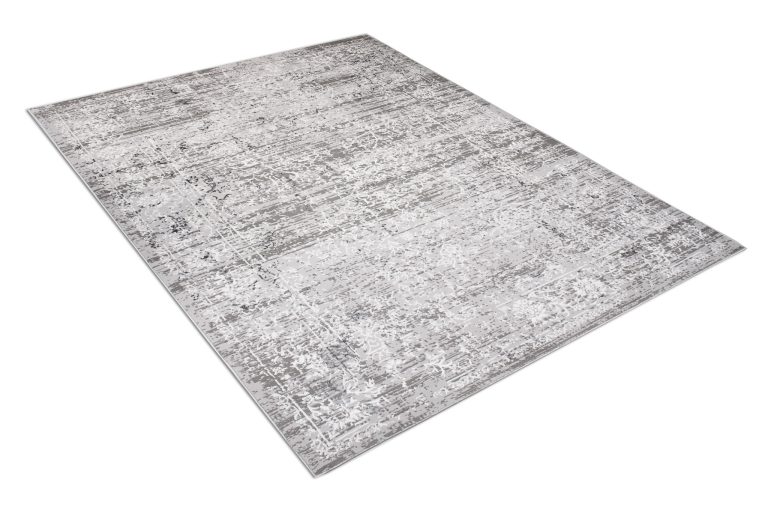 Tapis Hera Gris Foncé Crème Ornamental Effet 3D