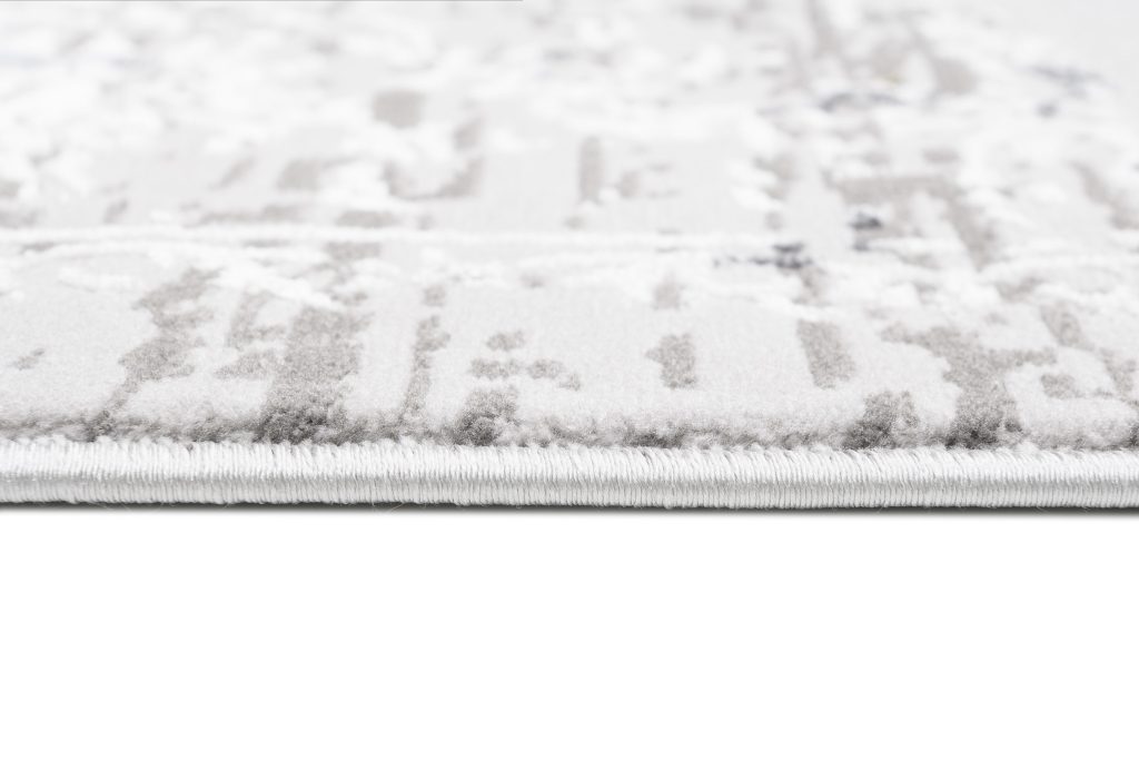 Tapis Hera Gris Foncé Crème Ornamental Effet 3D