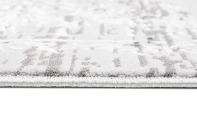 Tapis Hera Gris Foncé Crème Ornamental Effet 3D