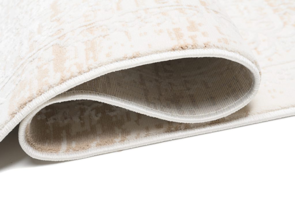 Tapis Hera Crème Beige Clair Ornamental Effet 3D