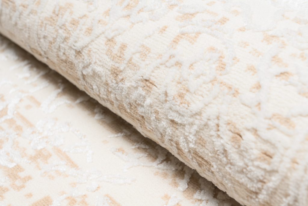 Tapis Hera Crème Beige Clair Ornamental Effet 3D