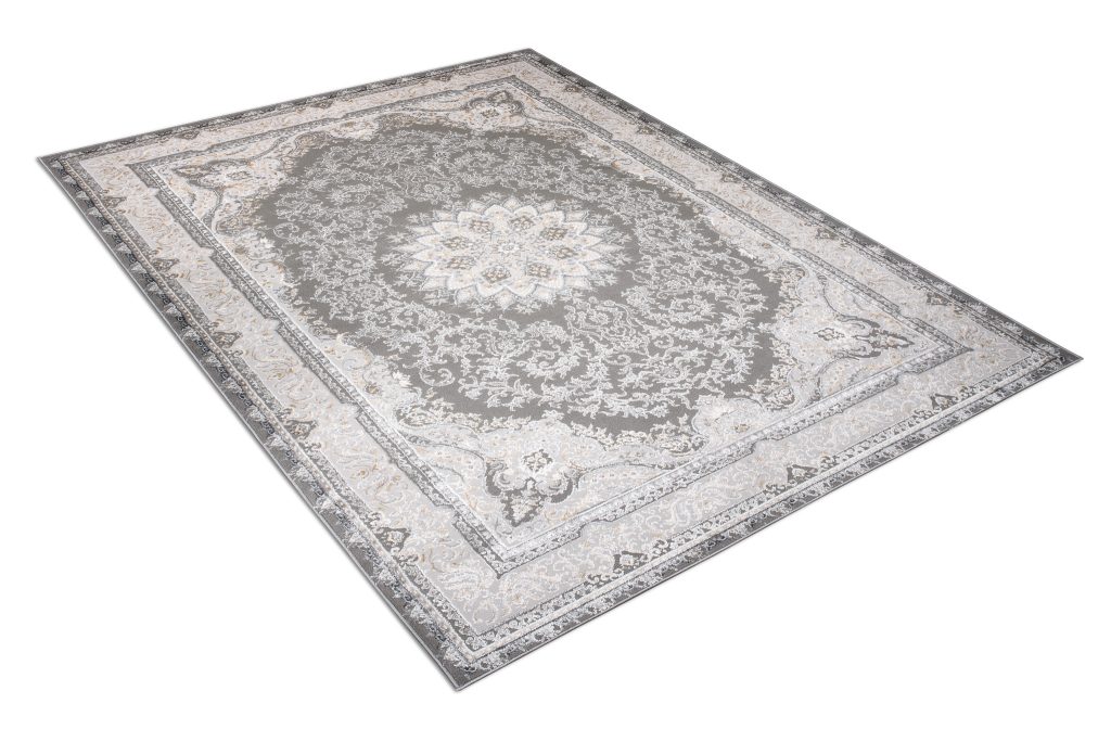 Tapis Hera Gris Beige Crème Classique Effet 3D