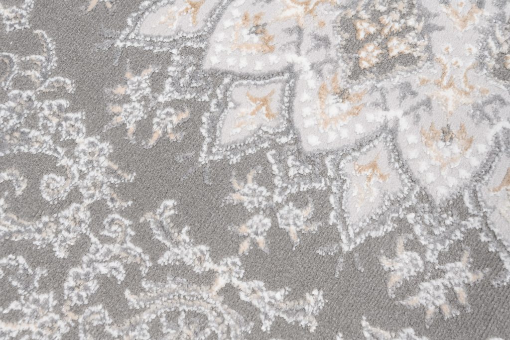 Tapis Hera Gris Beige Crème Classique Effet 3D