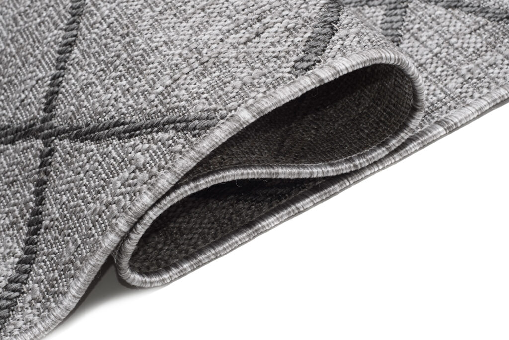 Tapis Capri Extérieur Intérieur Moderne Gris Losanges Robuste Sisal