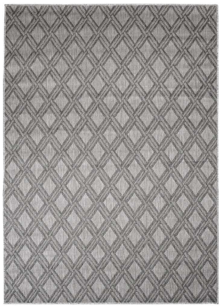 Tapis Capri Extérieur Intérieur Moderne Gris Marocain Robuste Sisal