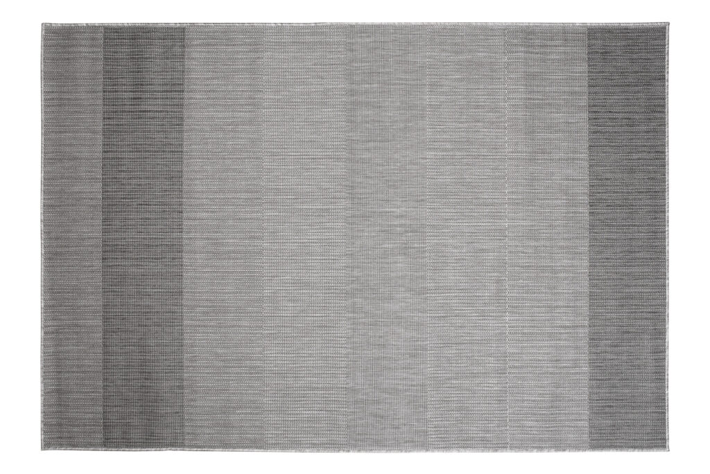 Tapis Capri Extérieur Intérieur Moderne Gris Rayé Robuste Sisal