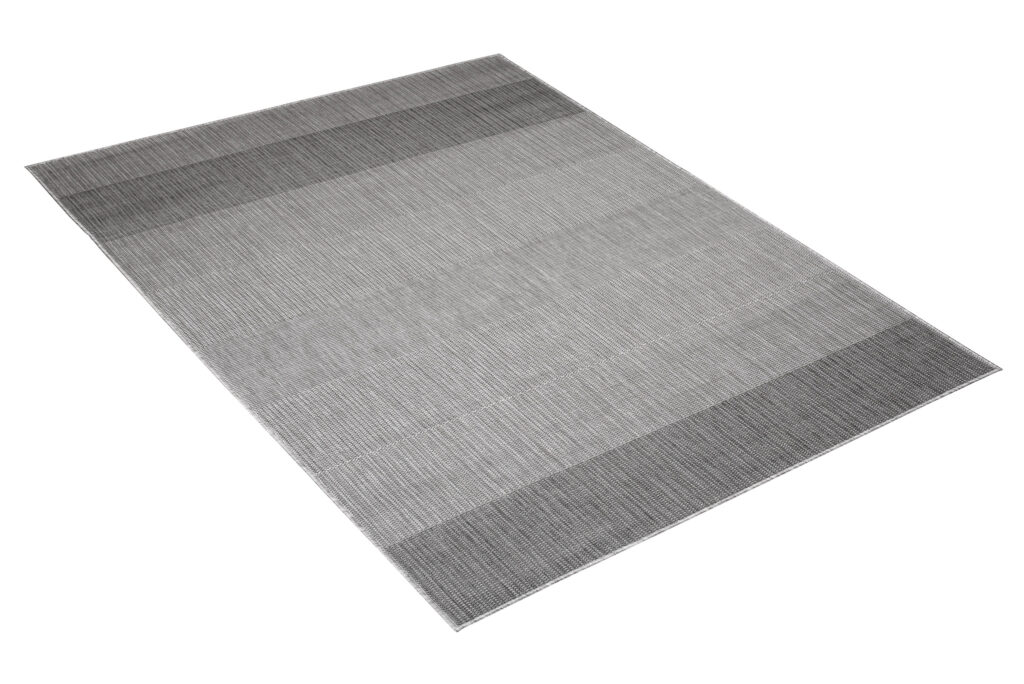 Tapis Capri Extérieur Intérieur Moderne Gris Rayé Robuste Sisal