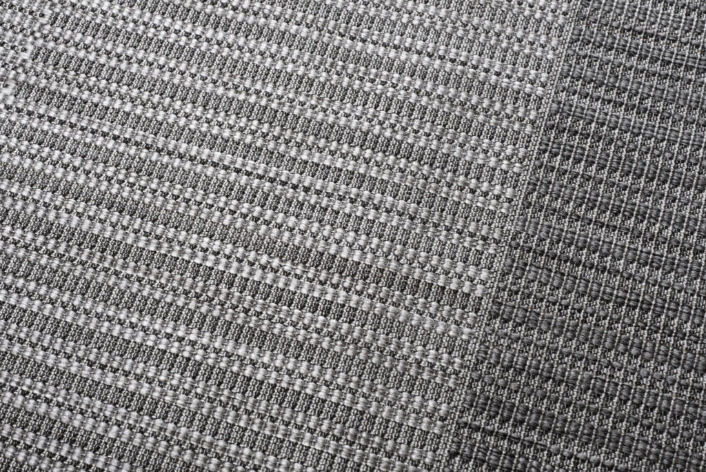 Tapis Capri Extérieur Intérieur Moderne Gris Rayé Robuste Sisal