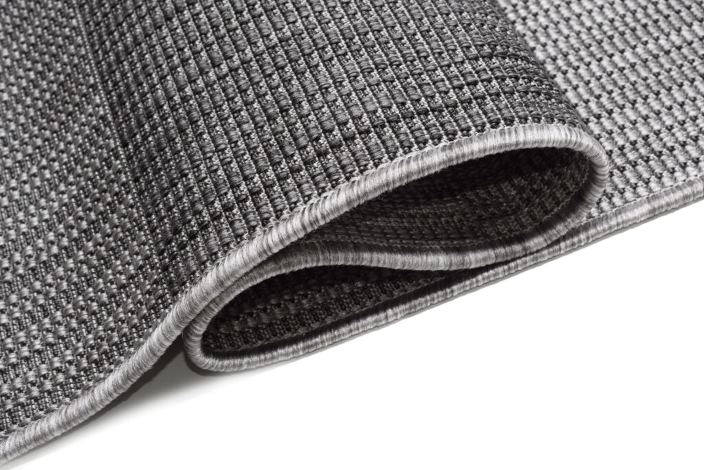 Tapis Capri Extérieur Intérieur Moderne Gris Rayé Robuste Sisal