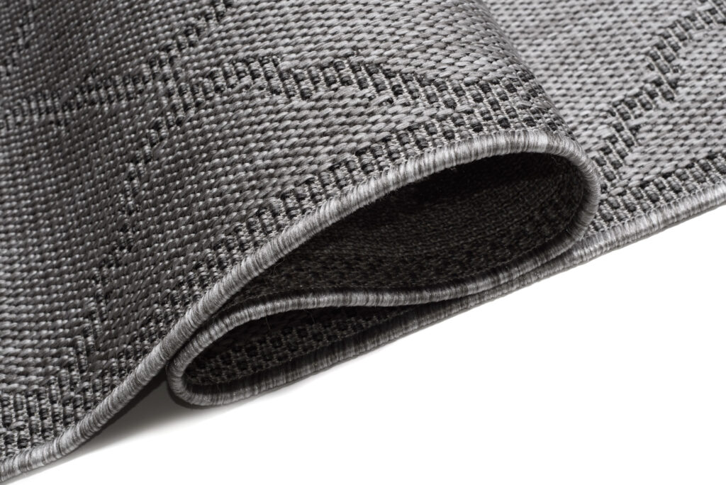 Tapis Capri Extérieur Intérieur Moderne Gris Treillis Robuste Sisal