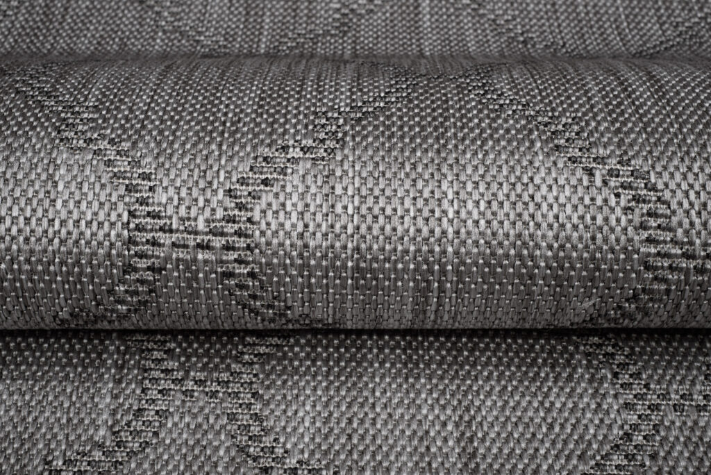 Tapis Capri Extérieur Intérieur Moderne Gris Treillis Robuste Sisal