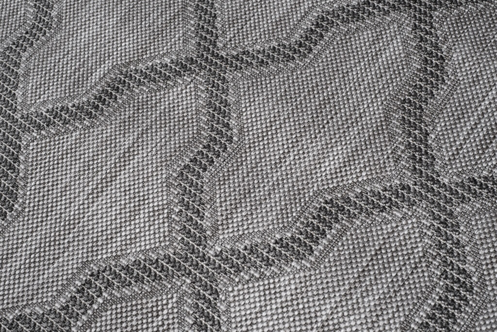 Tapis Capri Extérieur Intérieur Moderne Gris Treillis Résistant Sisal
