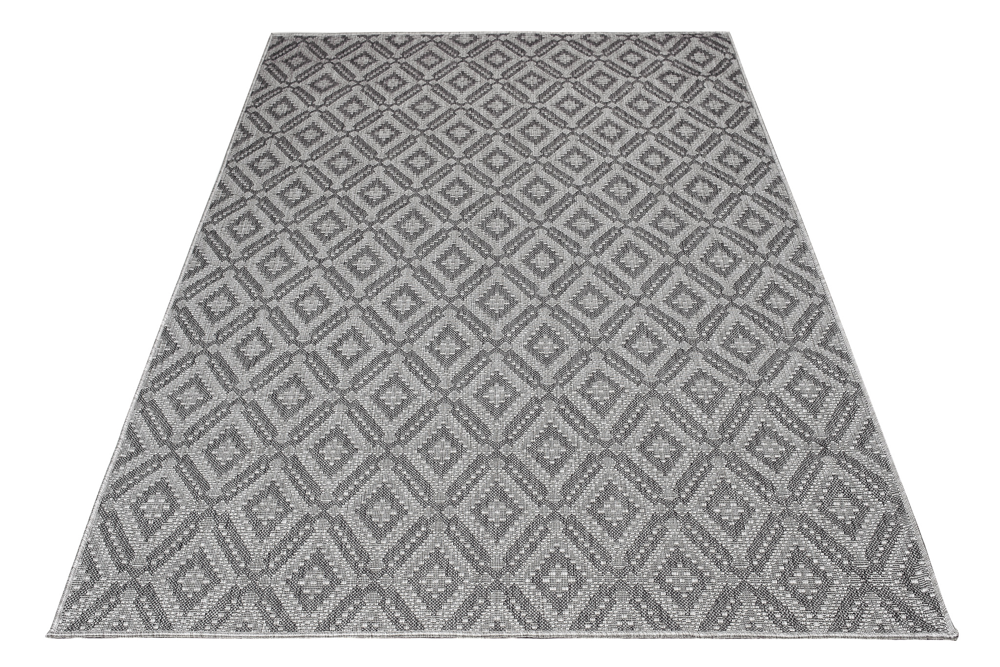 Tapis Capri Extérieur Intérieur Moderne Gris Marocain Robuste Sisal